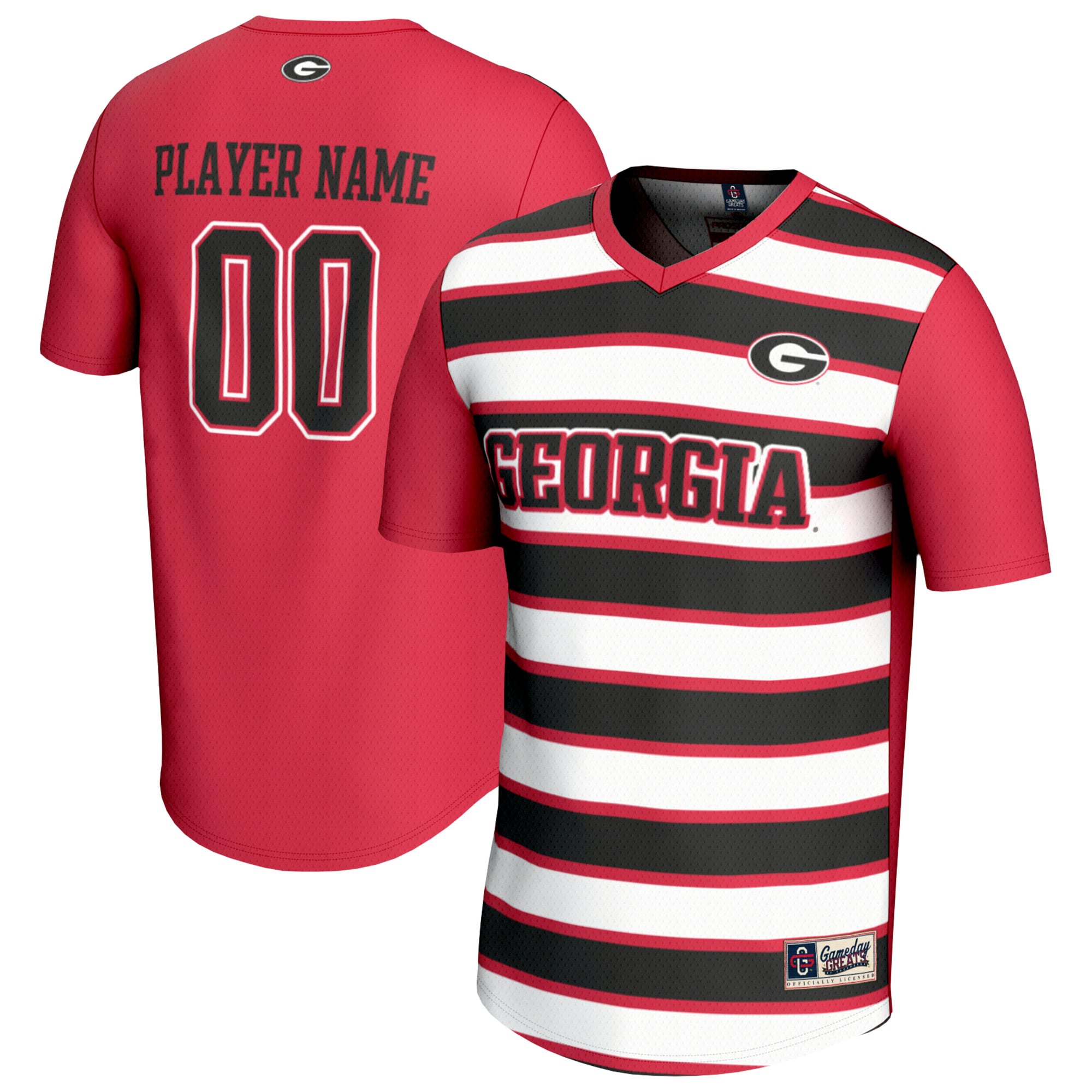 Youth GameDay Greats  Red Georgia Bulldogs NIL Pick-A-Player Collegiate Women's Soccer Lightweight Fashion Jersey