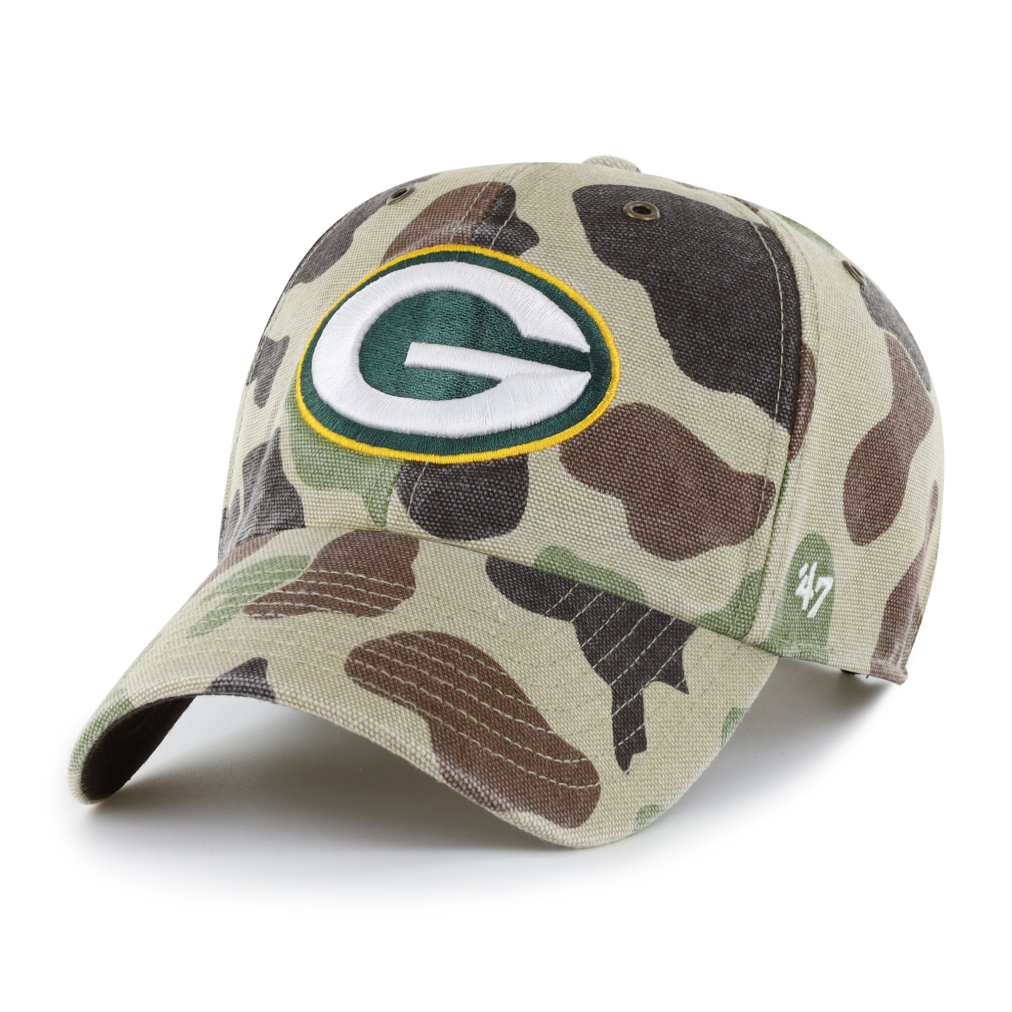 Men's Carhartt x '47 Duck Camo Green Bay Packers Clean Up Adjustable Hat