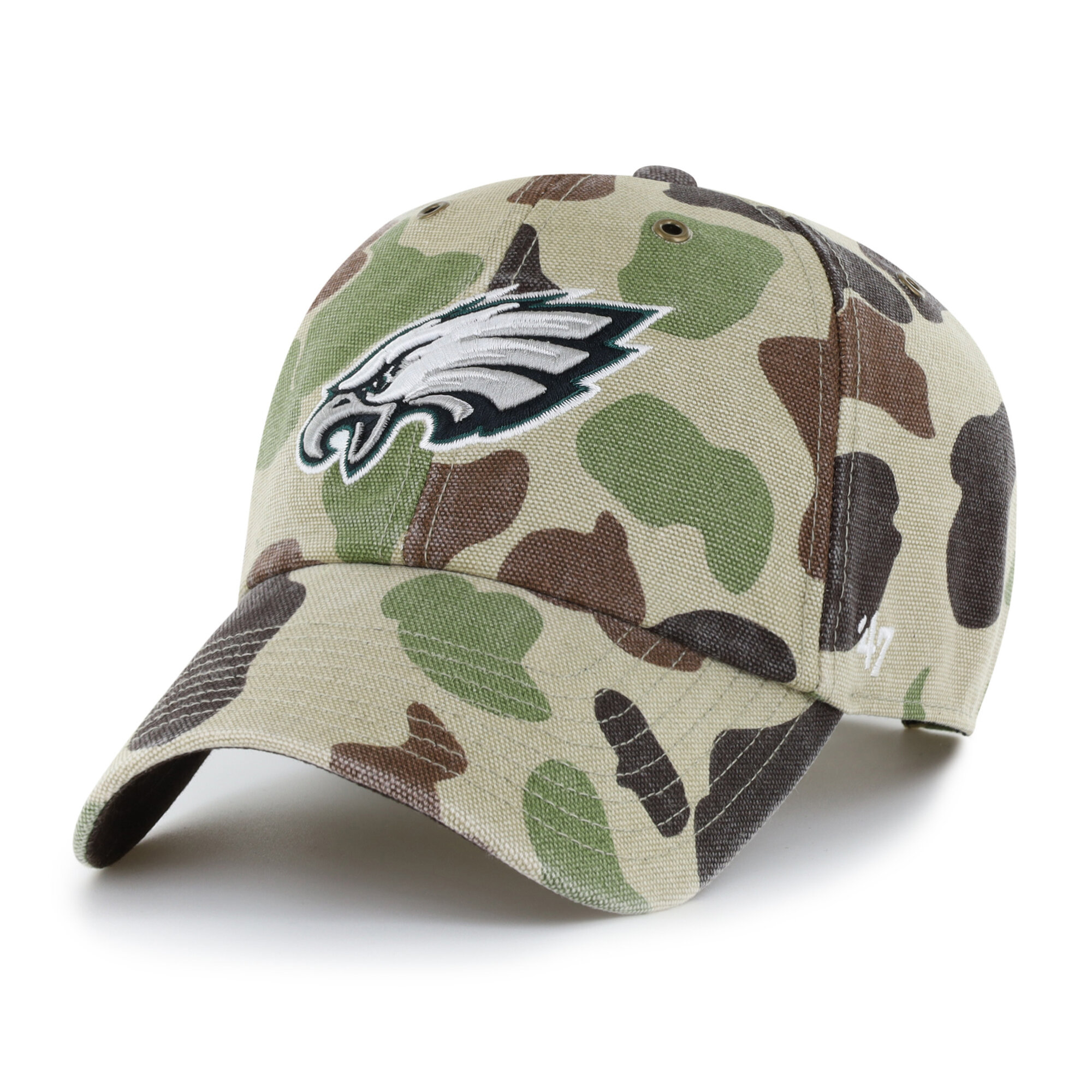 Men's Carhartt x '47 Duck Camo Philadelphia Eagles Clean Up Adjustable Hat