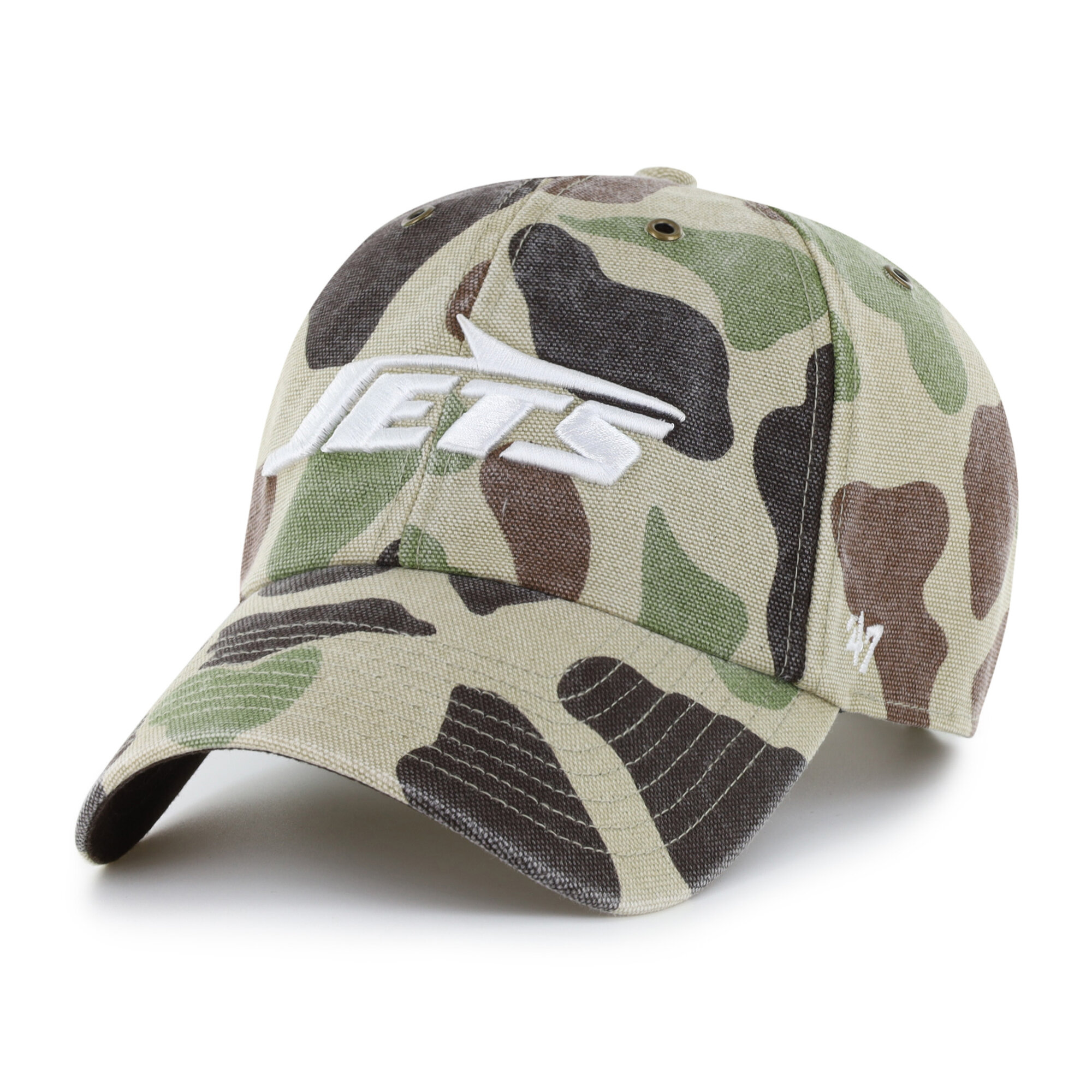 Men's Carhartt x '47 Duck Camo New York Jets Clean Up Adjustable Hat