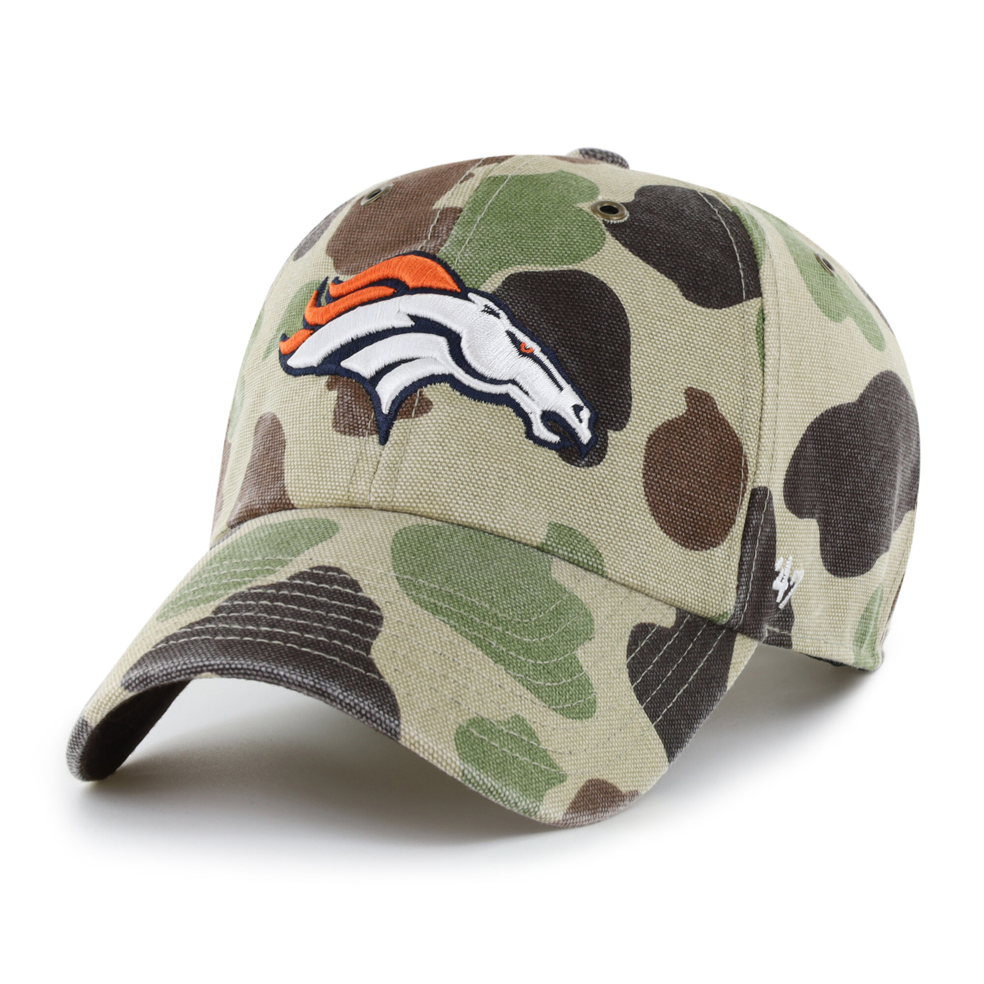 Men's Carhartt x '47 Duck Camo Denver Broncos Clean Up Adjustable Hat
