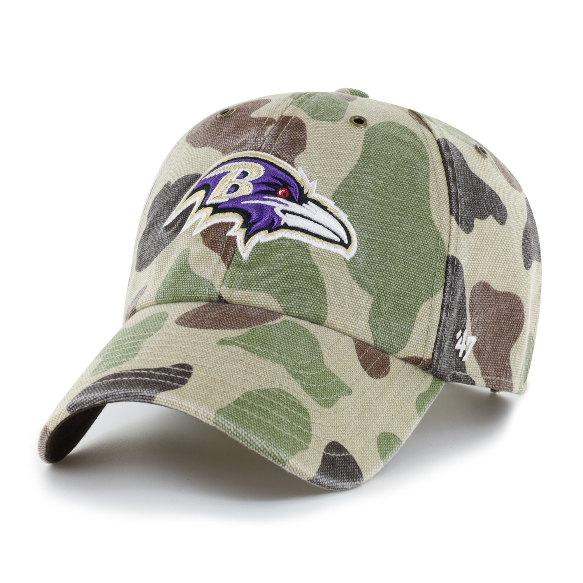 Men's Carhartt x '47 Duck Camo Baltimore Ravens Clean Up Adjustable Hat