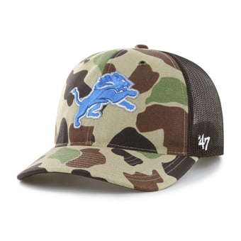 Men's Carhartt x '47 Duck Camo Detroit Lions Adjustable Trucker Hat
