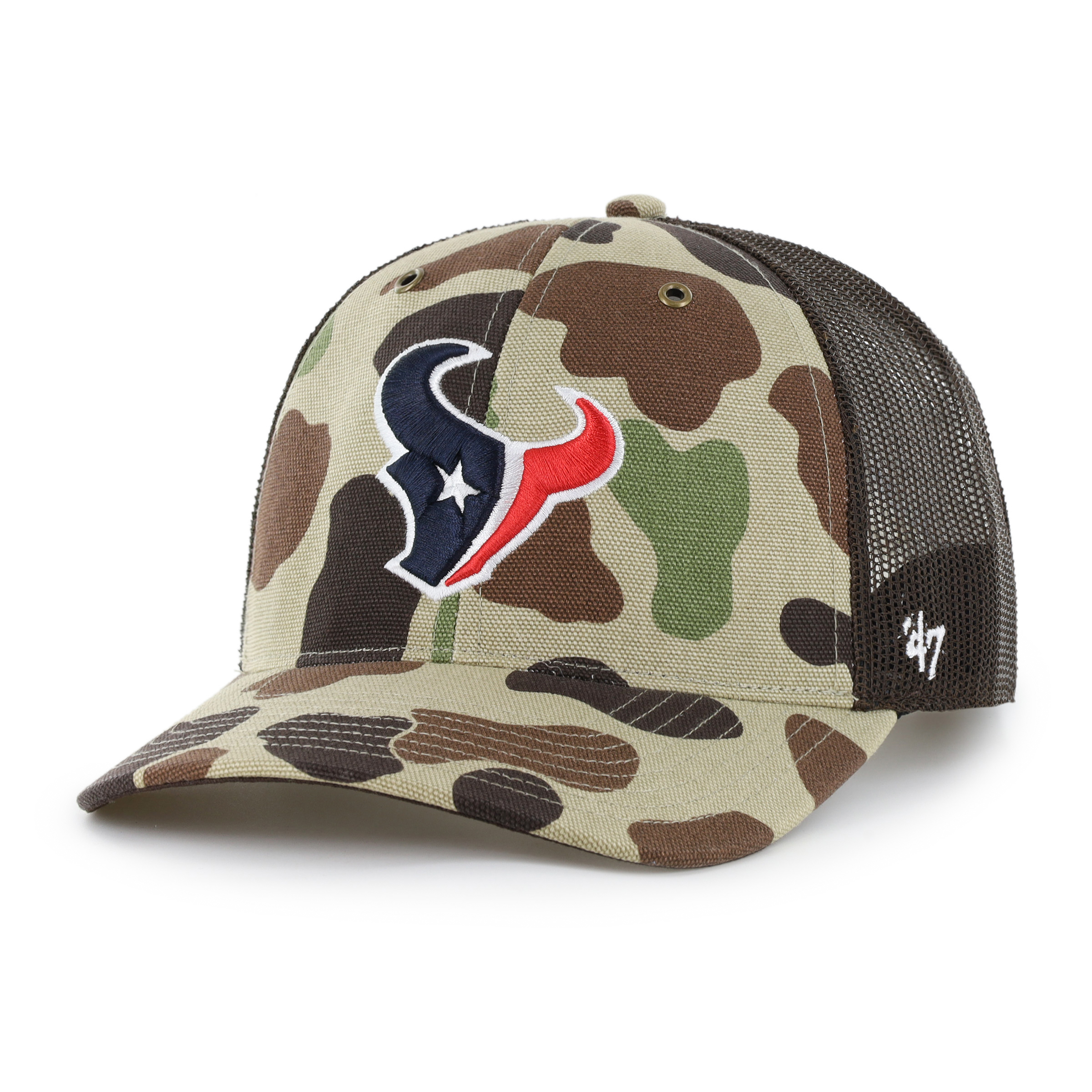Men's Carhartt x '47 Duck Camo Houston Texans Adjustable Trucker Hat