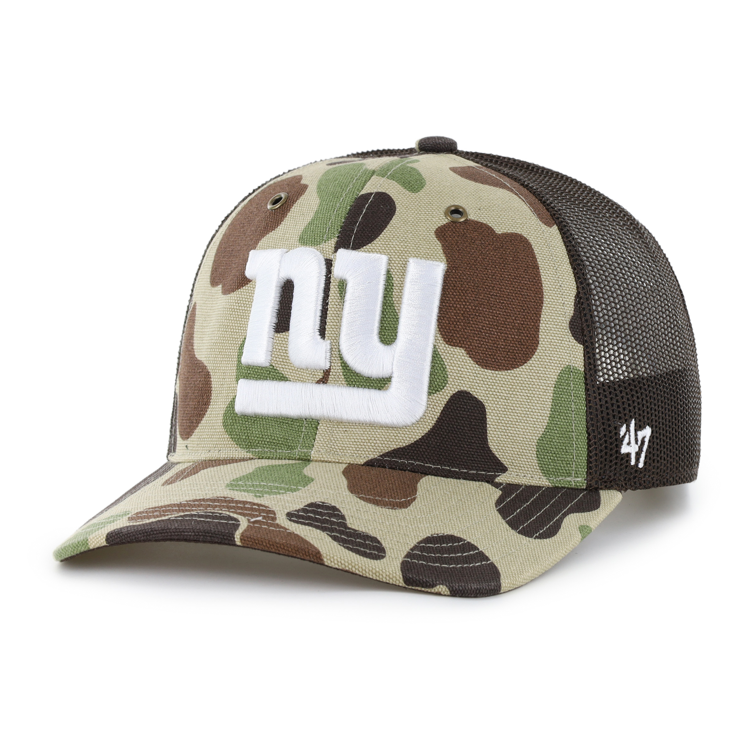 Men's Carhartt x '47 Duck Camo New York Giants Adjustable Trucker Hat
