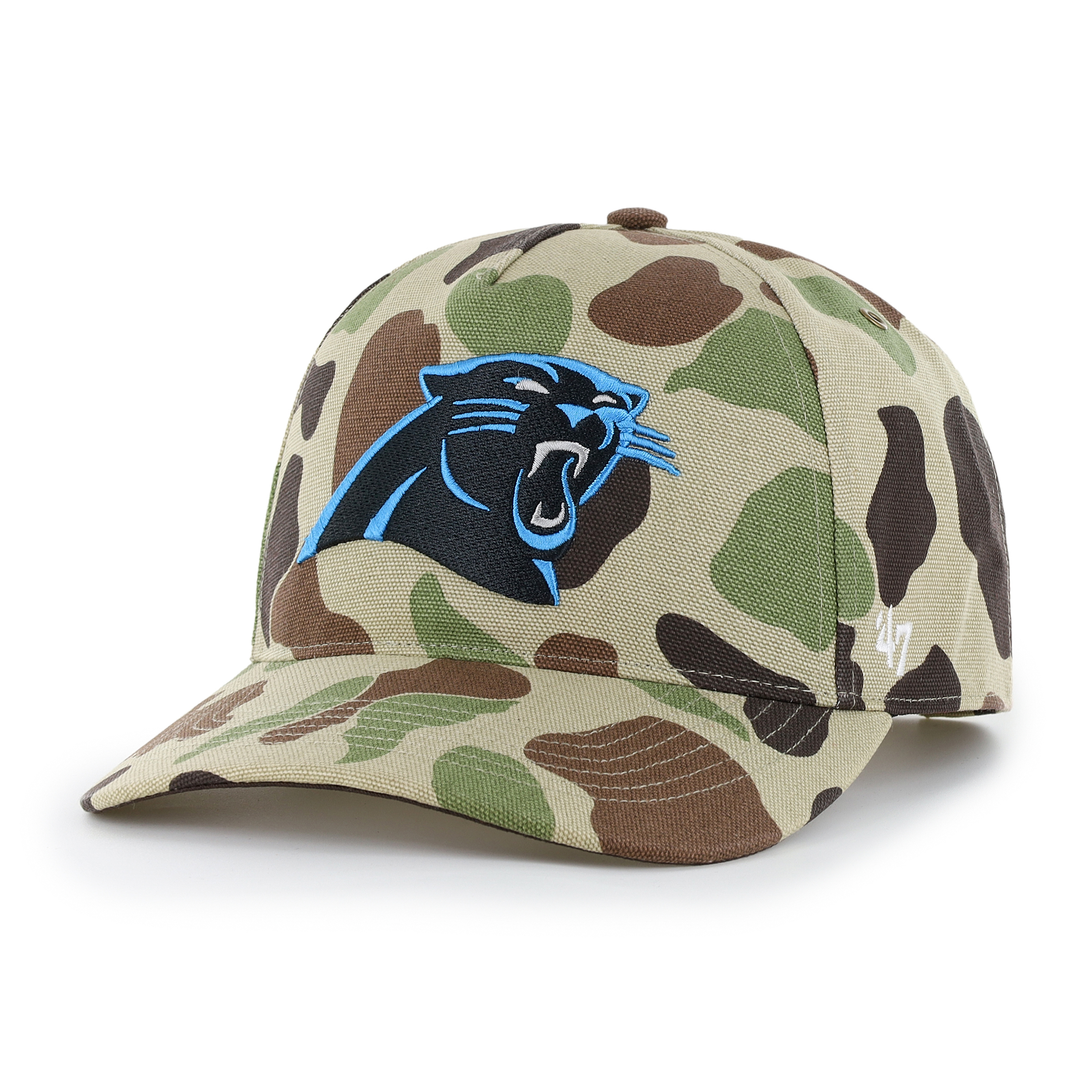 Men's Carhartt x '47 Duck Camo Carolina Panthers Hitch Adjustable Hat