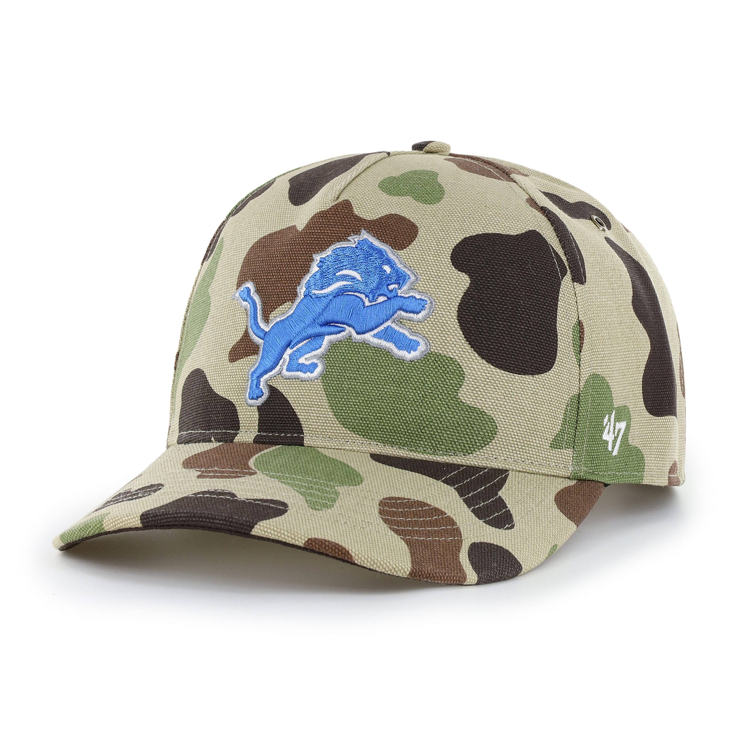 Men's Carhartt x '47 Duck Camo Detroit Lions Hitch Adjustable Hat