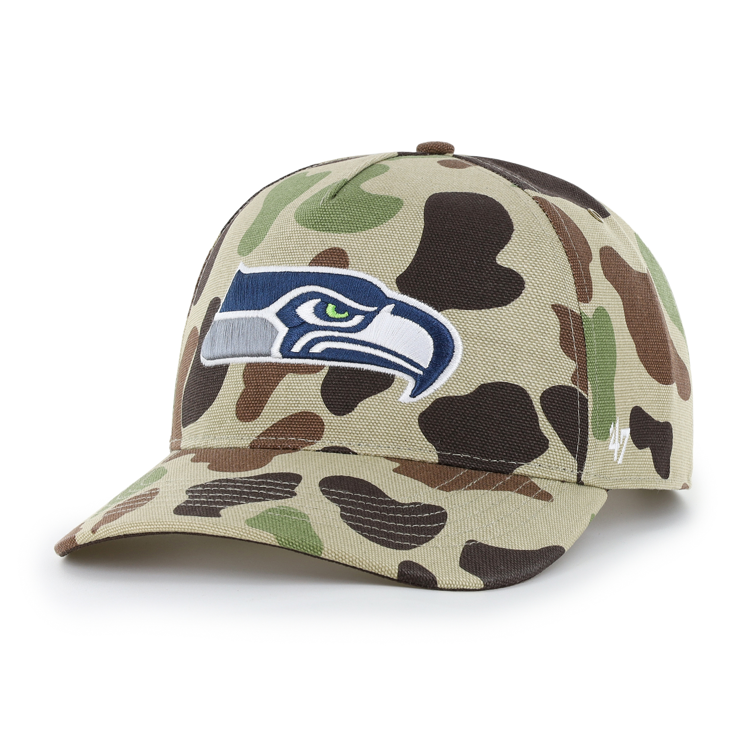 Men's Carhartt x '47 Duck Camo Seattle Seahawks Hitch Adjustable Hat