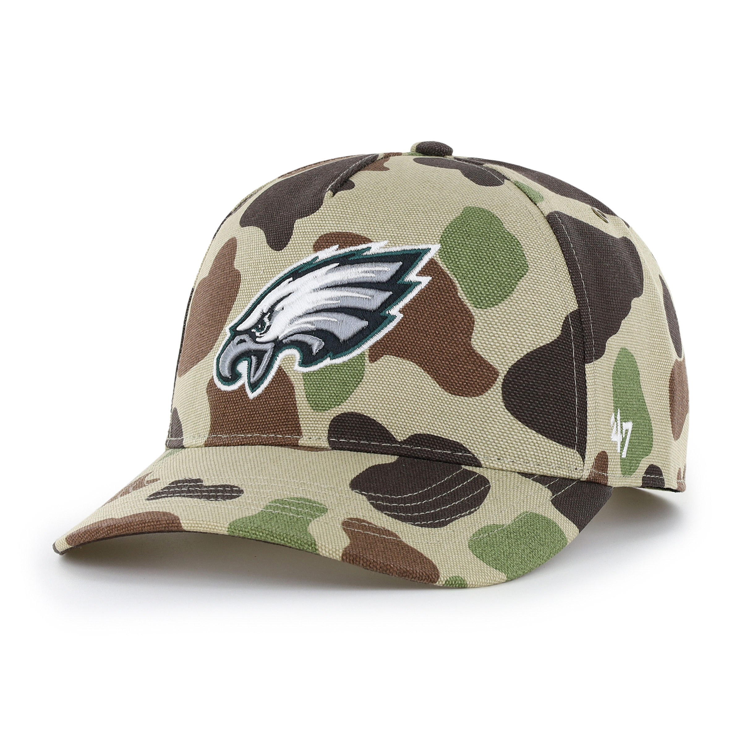 Men's Carhartt x '47 Duck Camo Philadelphia Eagles Hitch Adjustable Hat