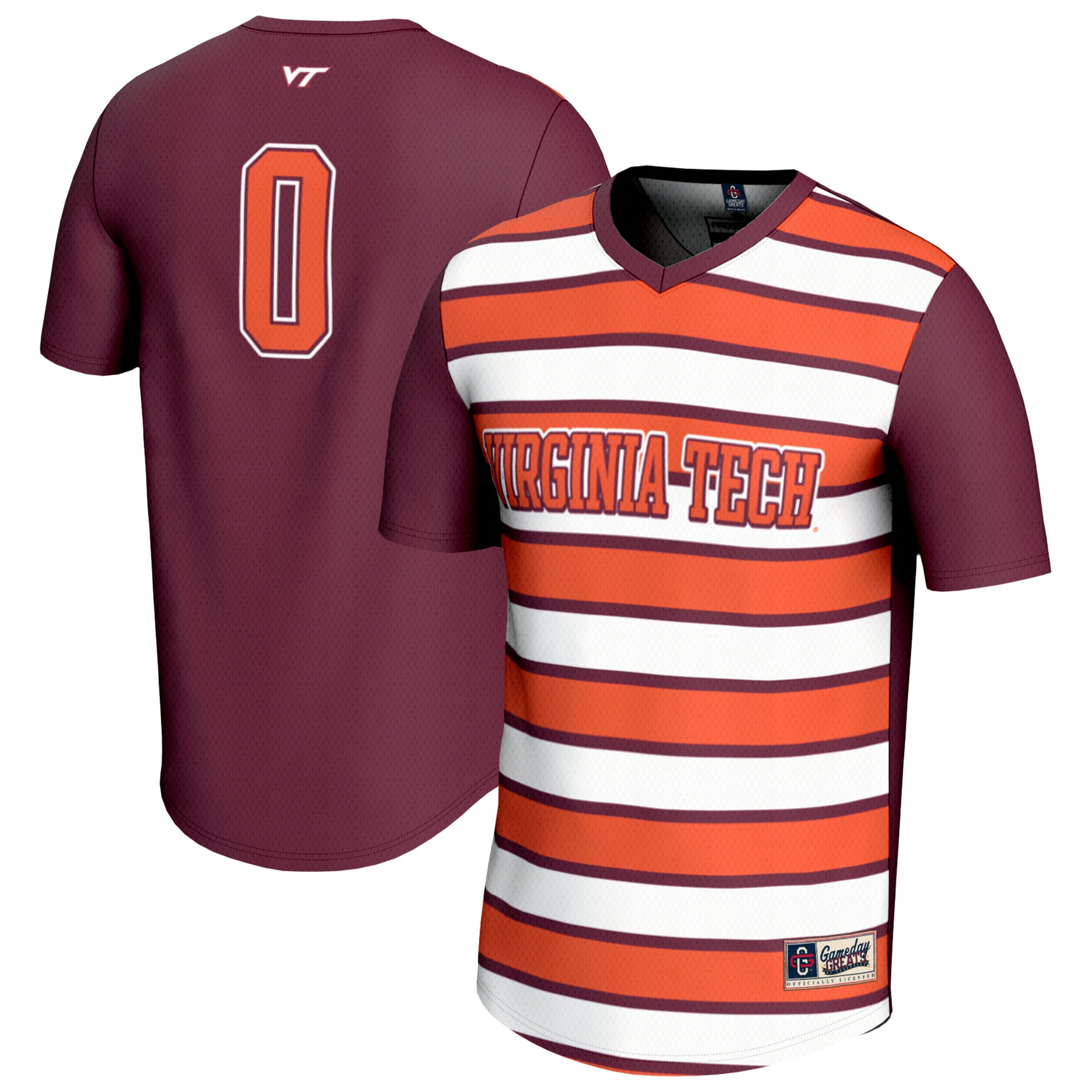 Unisex GameDay Greats  Maroon Virginia Tech Hokies Lightweight Collegiate #0 Soccer Fashion Jersey