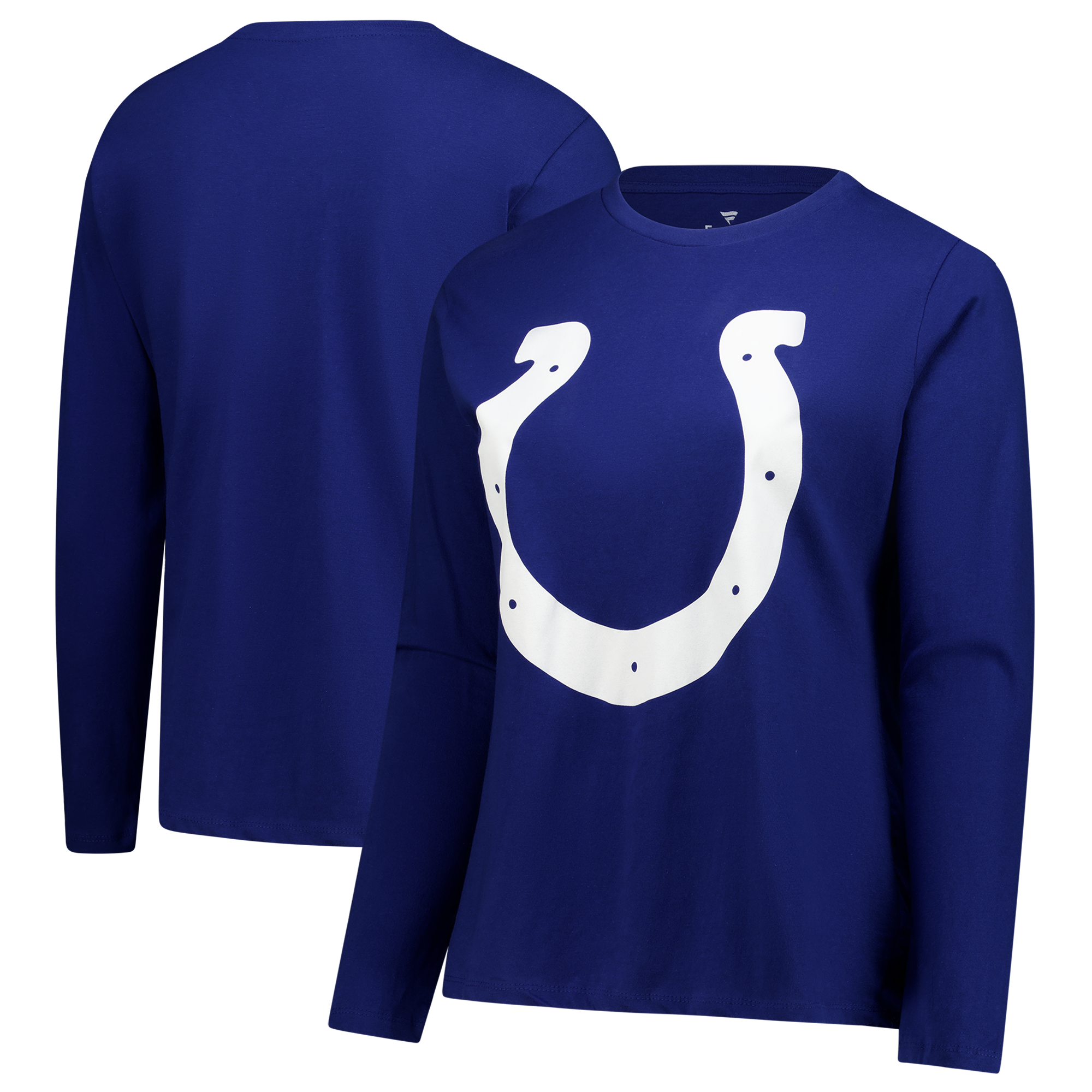 Women's Fanatics Royal Indianapolis Colts Plus Size Scoop Neck Long Sleeve T-Shirt