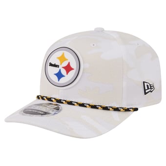 Men's New Era  White Pittsburgh Steelers Camo Rope 9SEVENTY Adjustable Hat