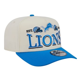 Men's New Era  Cream/Blue Detroit Lions A-Frame 9FIFTY Snapback Hat