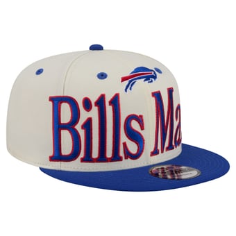 Men's New Era Cream Buffalo Bills Bills Mafia Oversized Slogan 9FIFTY Snapback Hat
