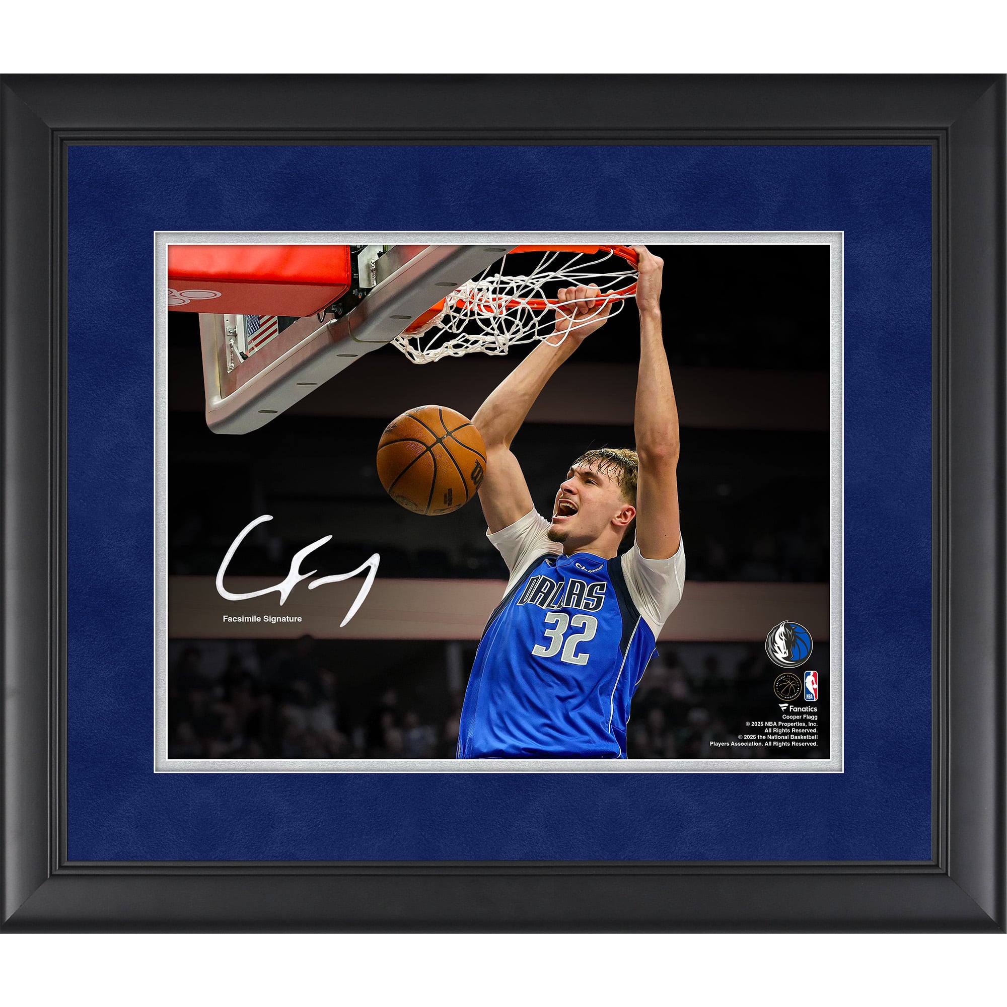 Cooper Flagg Dallas Mavericks Facsimile Signature Framed 11" x 14" Spotlight Photograph