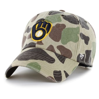 Men's Carhartt x '47 Camo Milwaukee Brewers Duck Clean Up Adjustable Hat