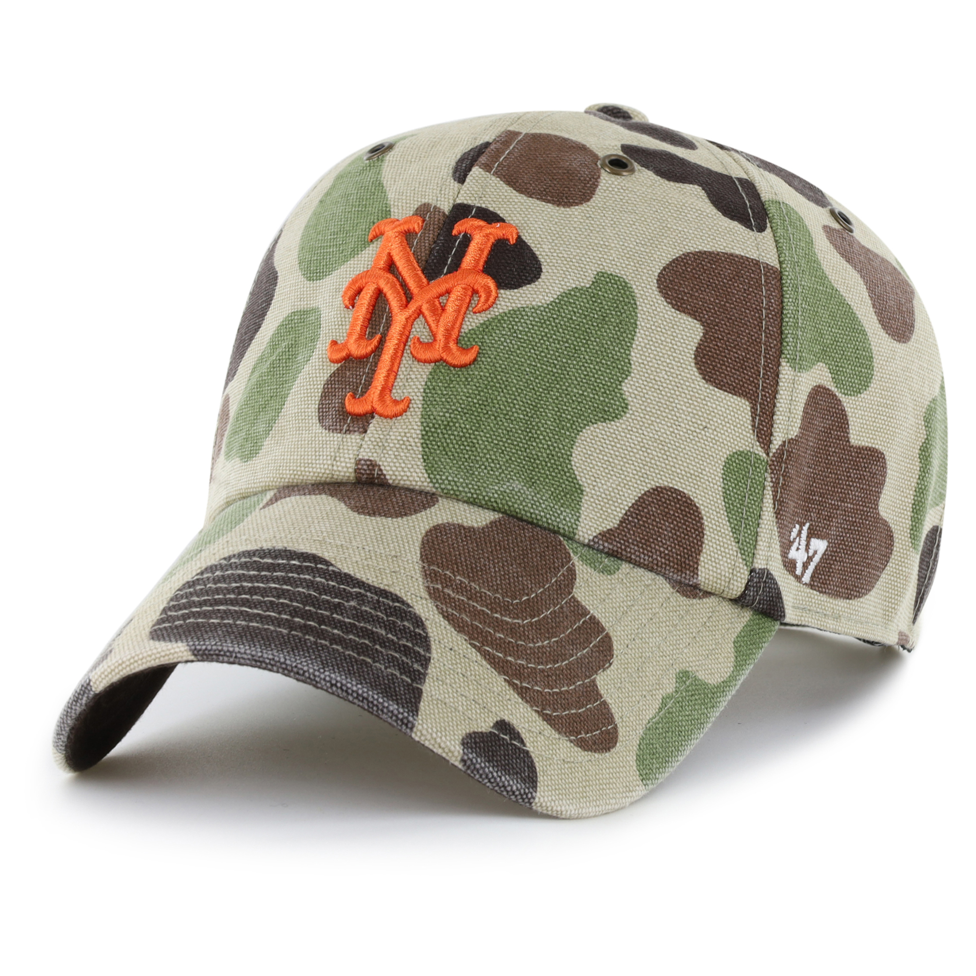 Men's Carhartt x '47 Camo New York Mets Duck Clean Up Adjustable Hat