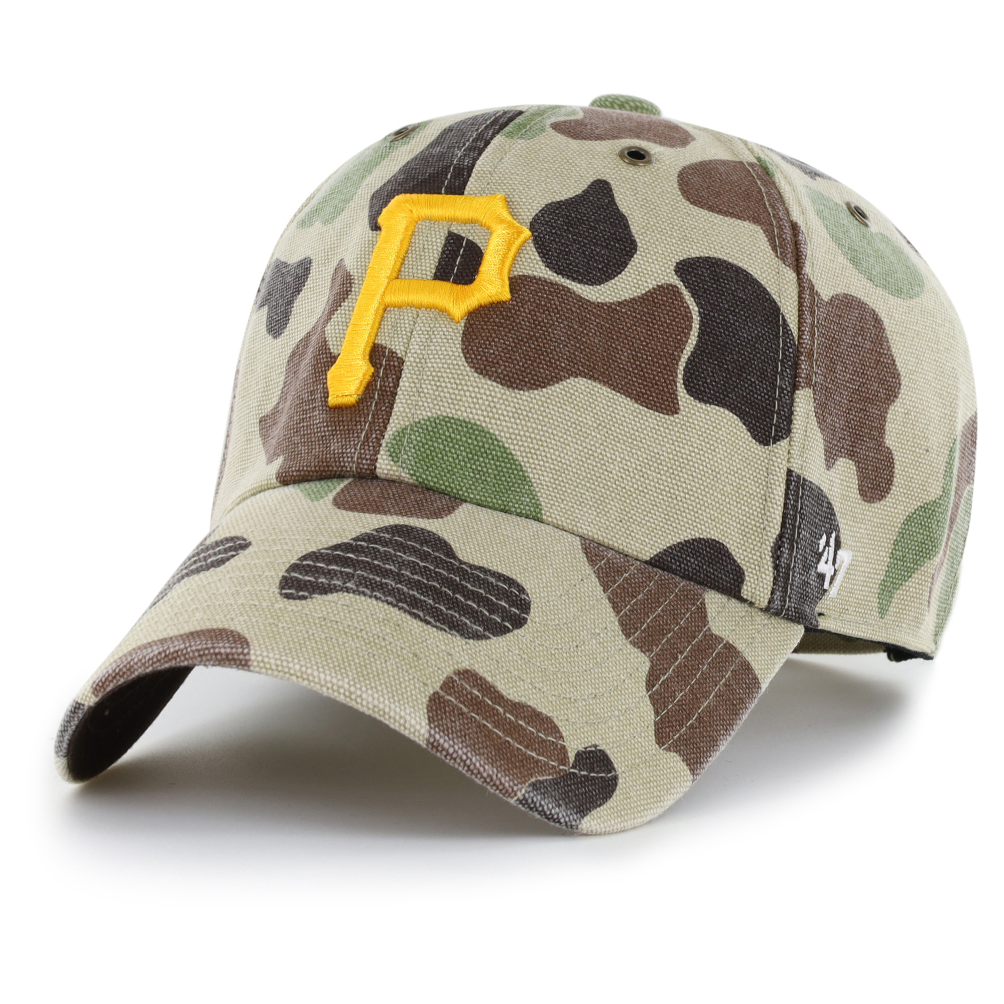 Men's Carhartt x '47 Camo Pittsburgh Pirates Duck Clean Up Adjustable Hat