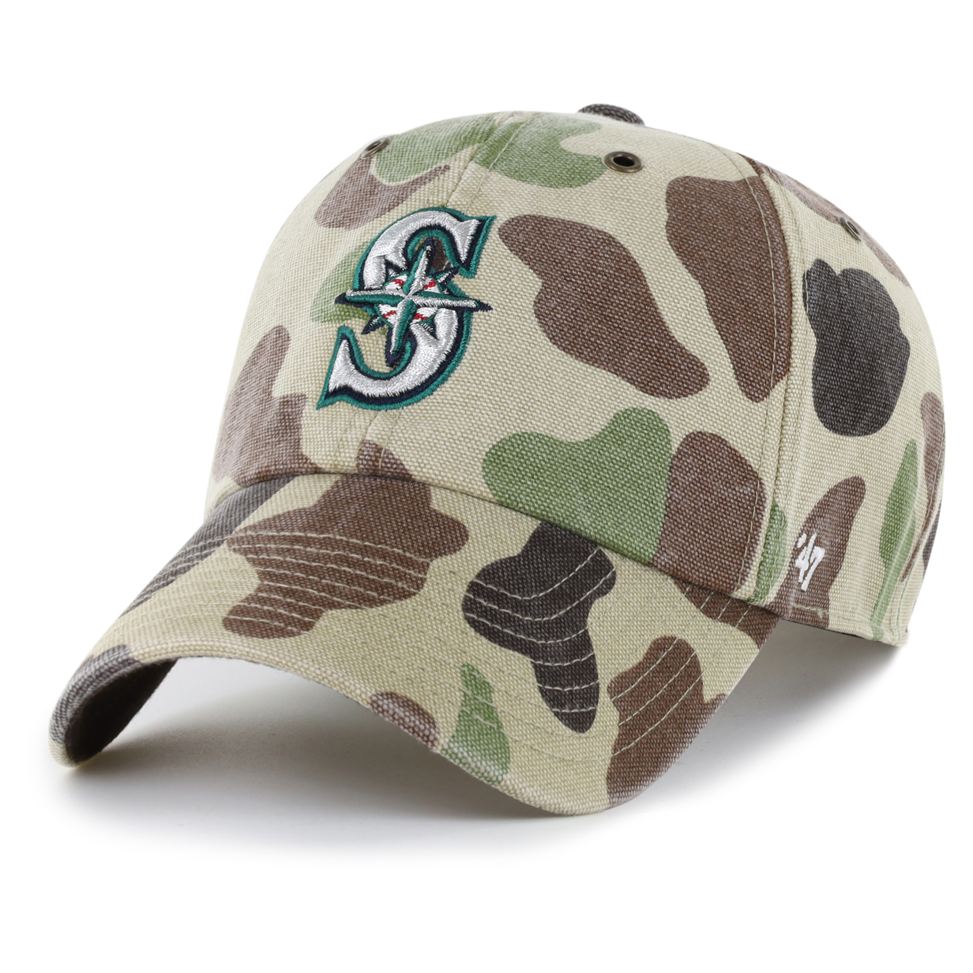 Men's Carhartt x '47 Camo Seattle Mariners Duck Clean Up Adjustable Hat