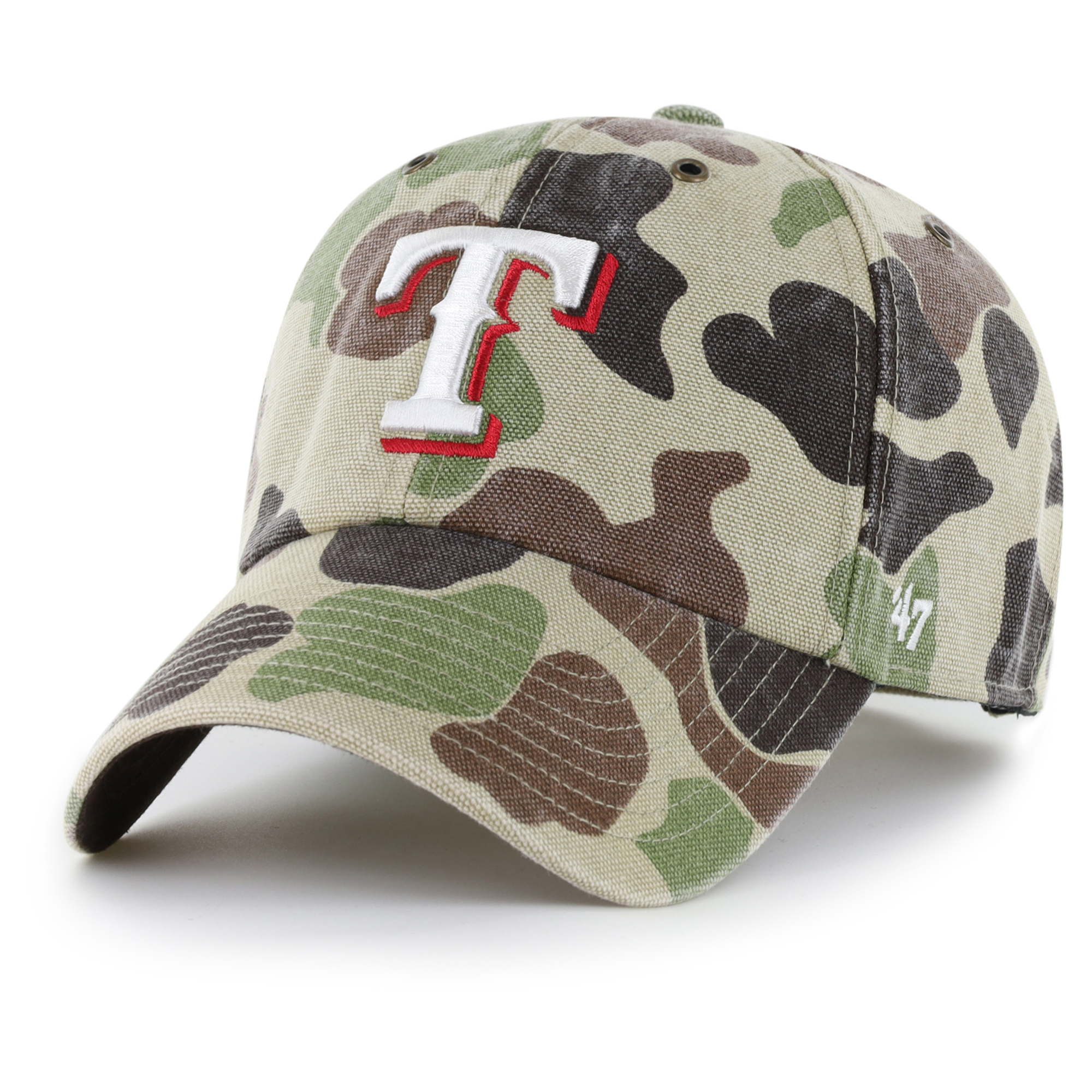 Men's Carhartt x '47 Camo Texas Rangers Duck Clean Up Adjustable Hat