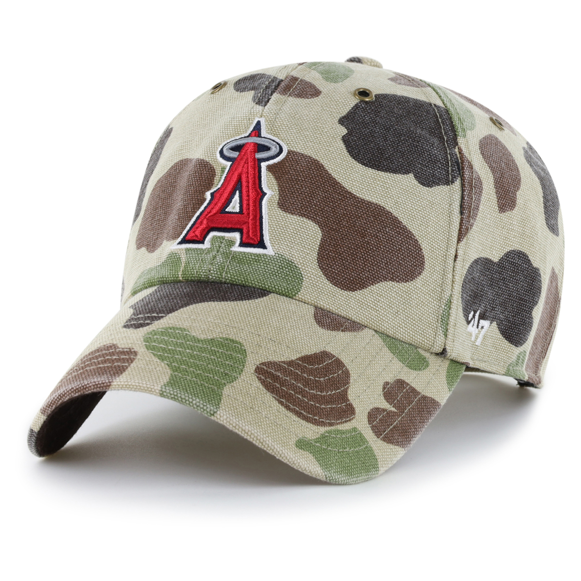 Men's Carhartt x '47 Camo Los Angeles Angels Duck Clean Up Adjustable Hat