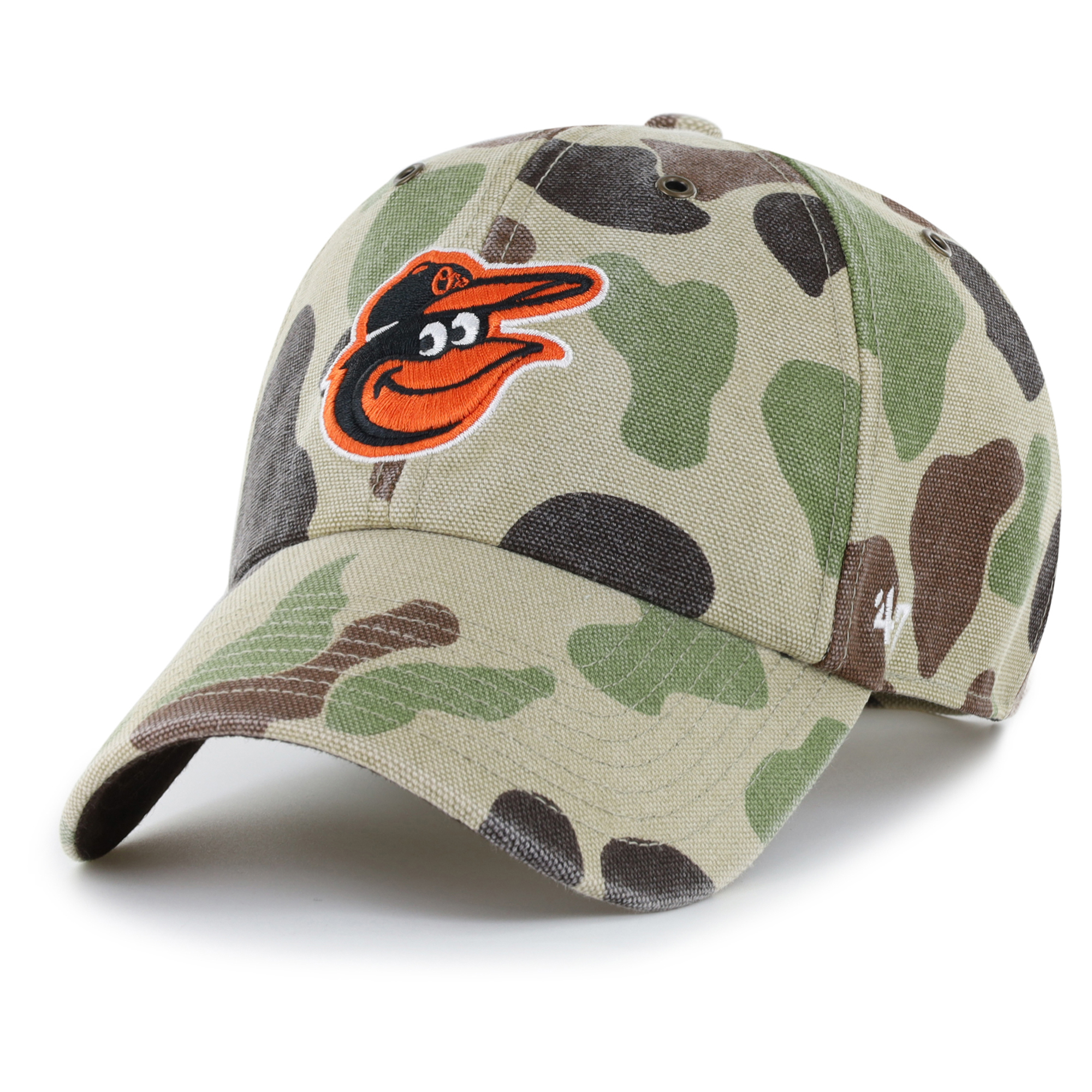 Men's Carhartt x '47 Camo Baltimore Orioles Duck Clean Up Adjustable Hat