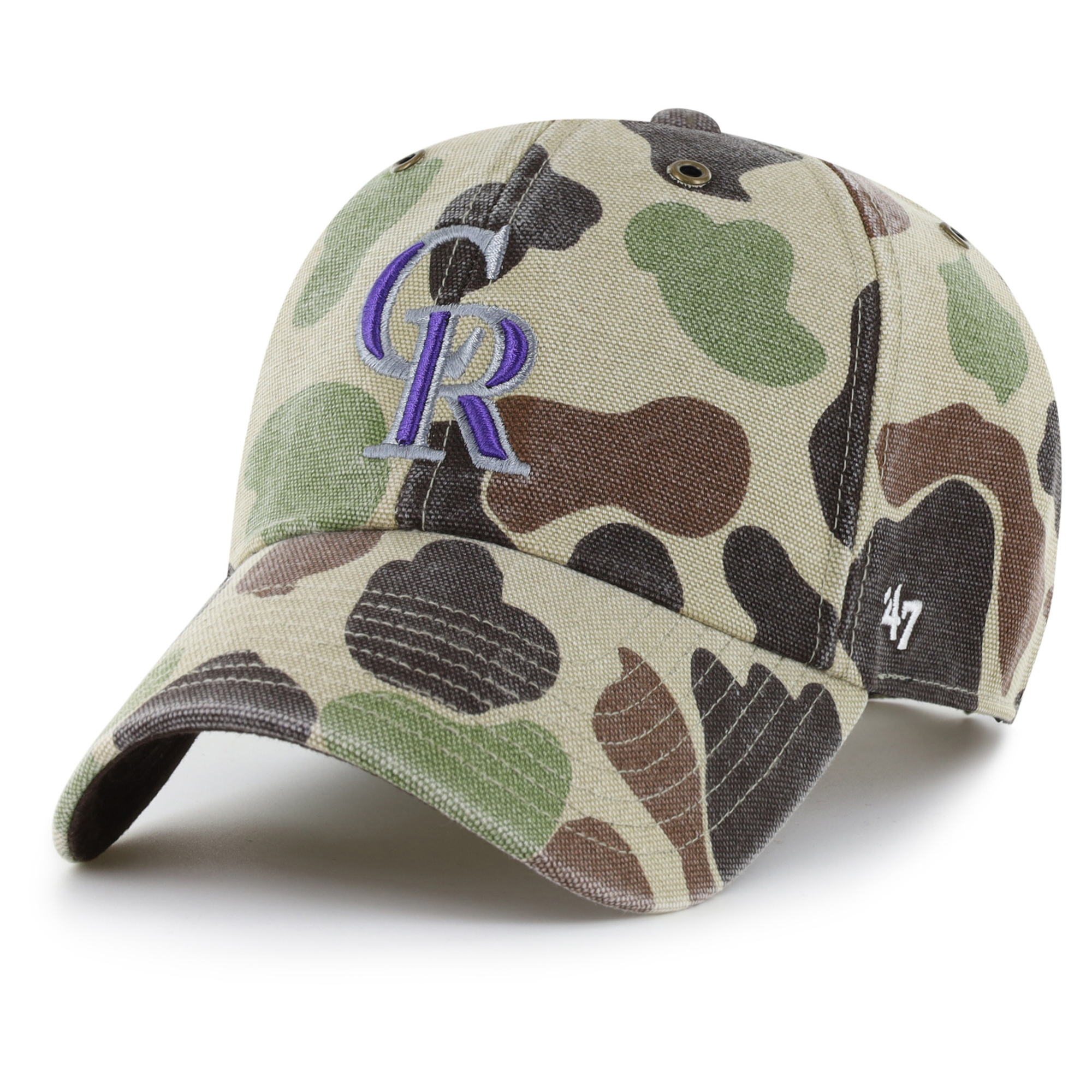 Men's Carhartt x '47 Camo Colorado Rockies Duck Clean Up Adjustable Hat