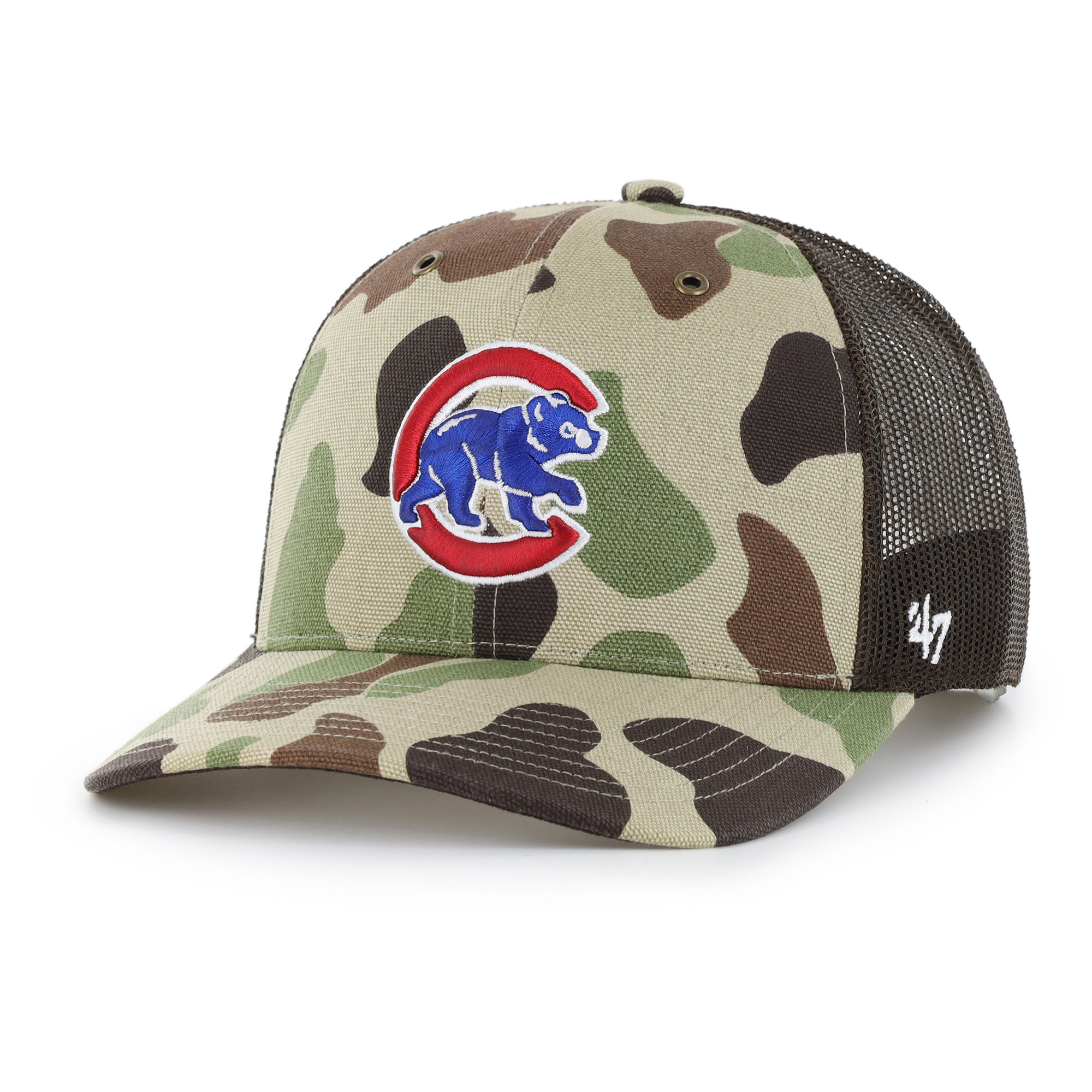 Men's Carhartt x '47 Camo Chicago Cubs Duck Adjustable Trucker Hat