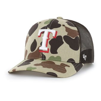 Men's Carhartt x '47 Camo Texas Rangers Duck Adjustable Trucker Hat