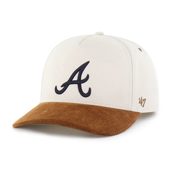 Men's Carhartt x '47 Natural/Brown Atlanta Braves Undyed Relaxed Hitch Adjustable Hat