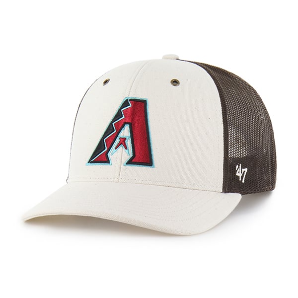 Men's Carhartt x '47 Natural/Brown Arizona Diamondbacks Undyed Trucker Adjustable Hat