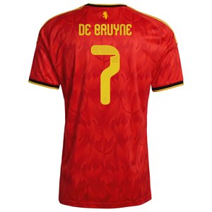 Maillot Domicile Belgique adidas 25 avec flocage De Bruyne 7, vue 4