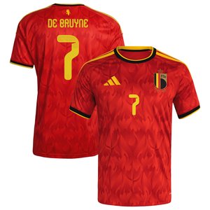 Maillot Domicile Belgique adidas 25 avec flocage De Bruyne 7, vue 1