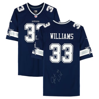 Javonte Williams Dallas Cowboys Autographed Navy Nike Game Jersey