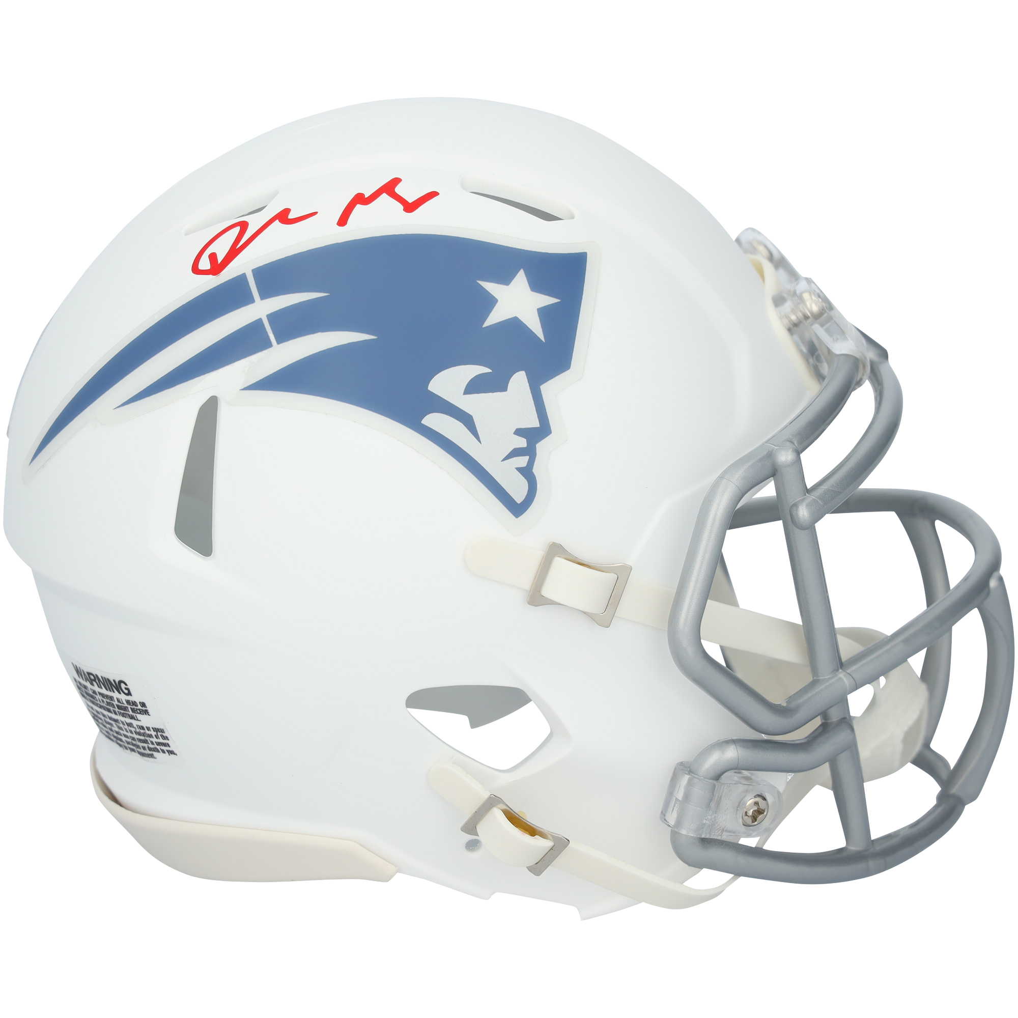 Drake Maye New England Patriots Autographed Riddell Rivalry Speed Mini Helmet