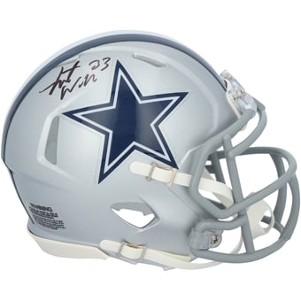 Javonte Williams Dallas Cowboys Autographed Riddell Speed Mini Helmet