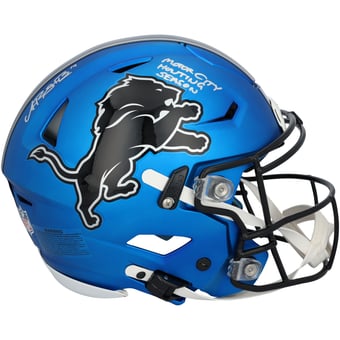 Amon-Ra St. Brown Detroit Lions Autographed Riddell Speed Flex Authentic Helmet with "Motor City Hunting Season" Inscription