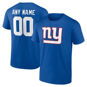 Men's Royal New York Giants Big & Tall Team Authentic Custom T-Shirt