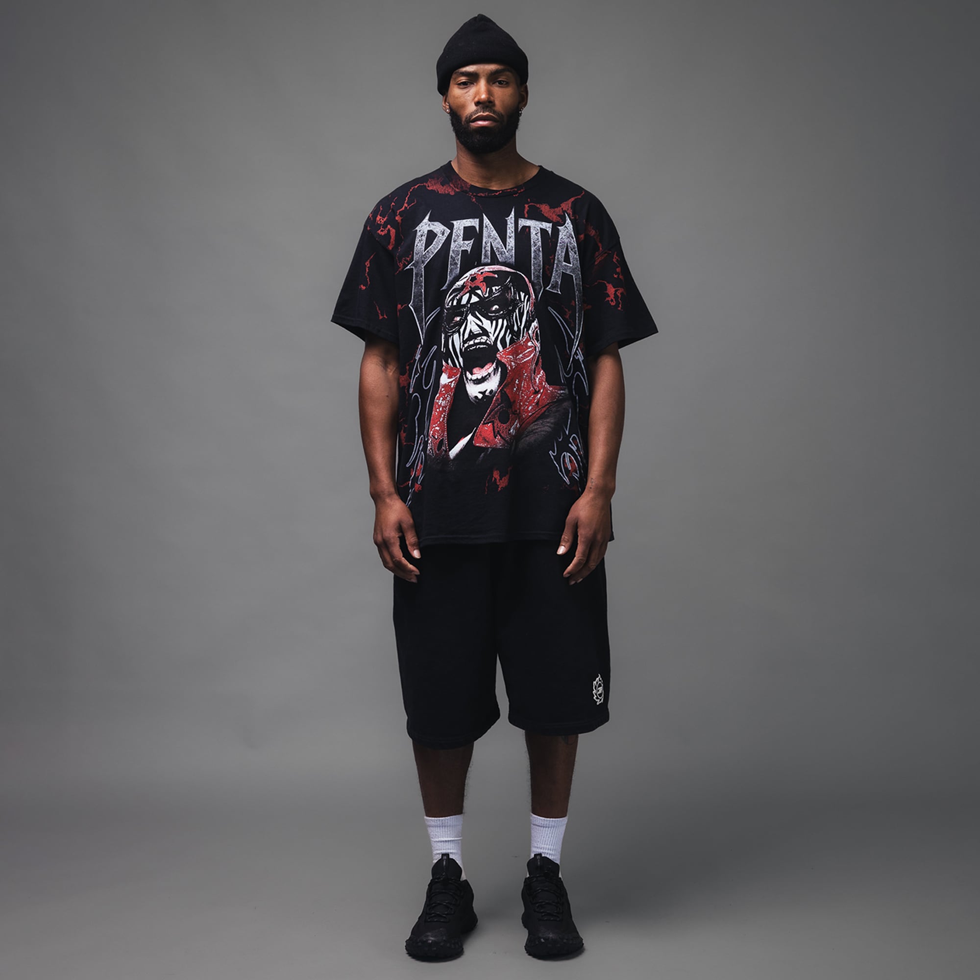 Men's WWE x Complex Black Penta Hardcore T-Shirt