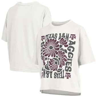 Women's Pressbox  White Texas A&M Aggies Elena Oversized Slub T-Shirt