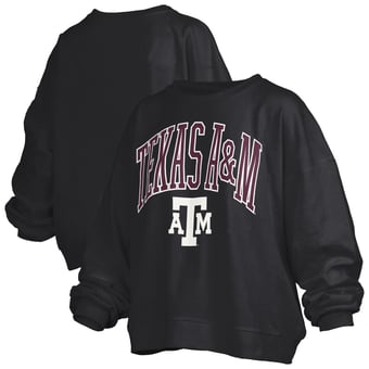 Women's Pressbox  Black Texas A&M Aggies Plus Size Nelson Janise Sweatshirt