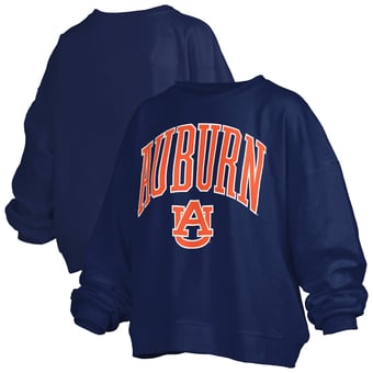 Women's Pressbox  Navy Auburn Tigers Plus Size Nelson Janise Sweatshirt