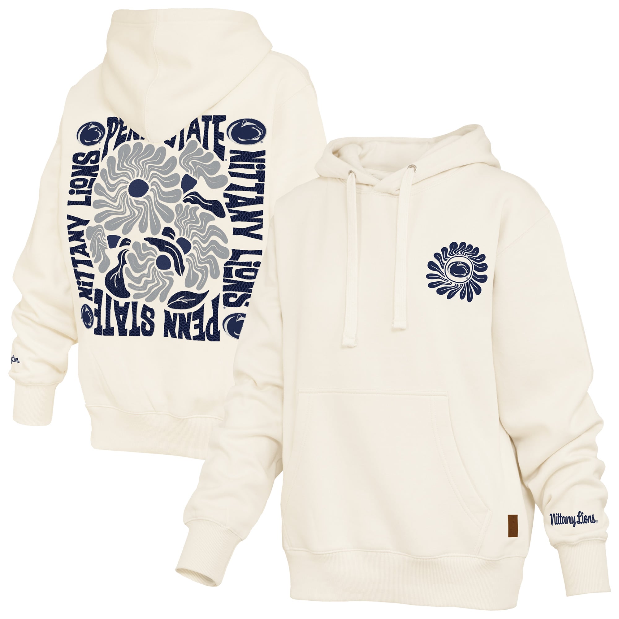 Women's Pressbox  Cream Penn State Nittany Lions Elena Janise Hoodie