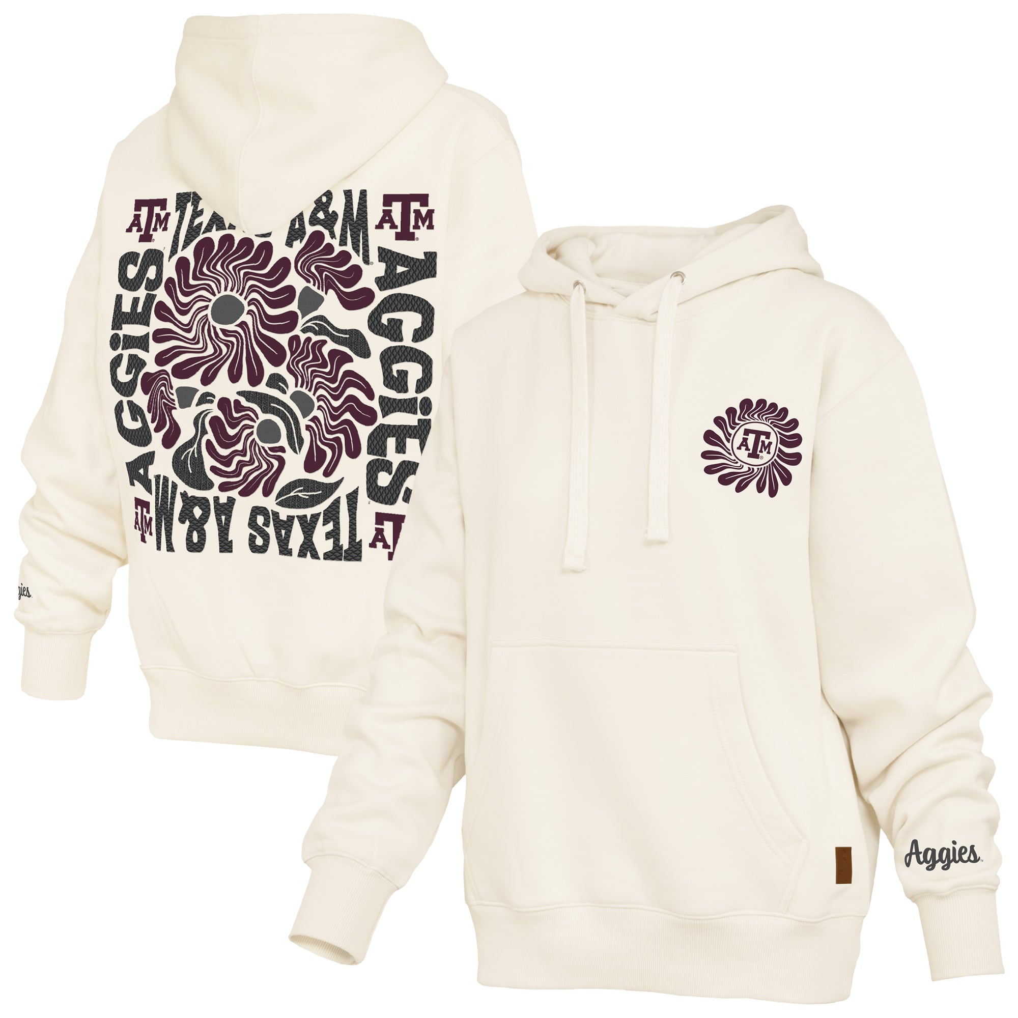 Women's Pressbox  Cream Texas A&M Aggies Elena Janise Hoodie