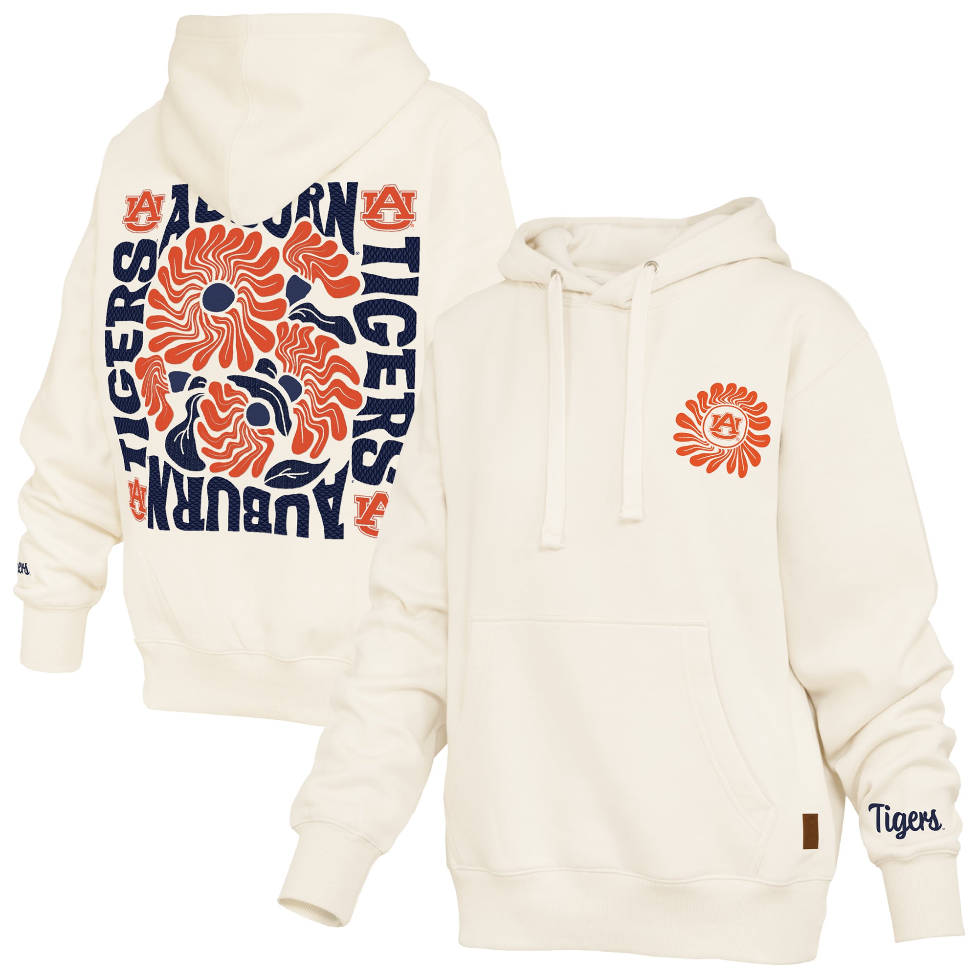 Women's Pressbox  Cream Auburn Tigers Elena Janise Hoodie