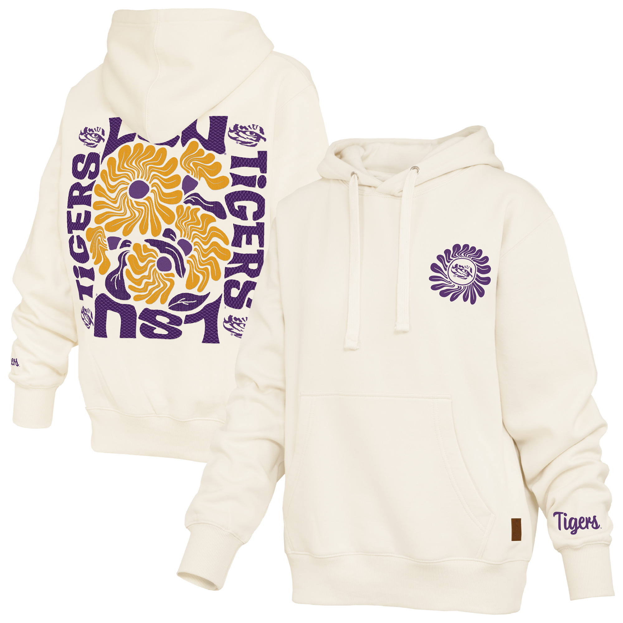 Women's Pressbox  Cream LSU Tigers Elena Janise Hoodie