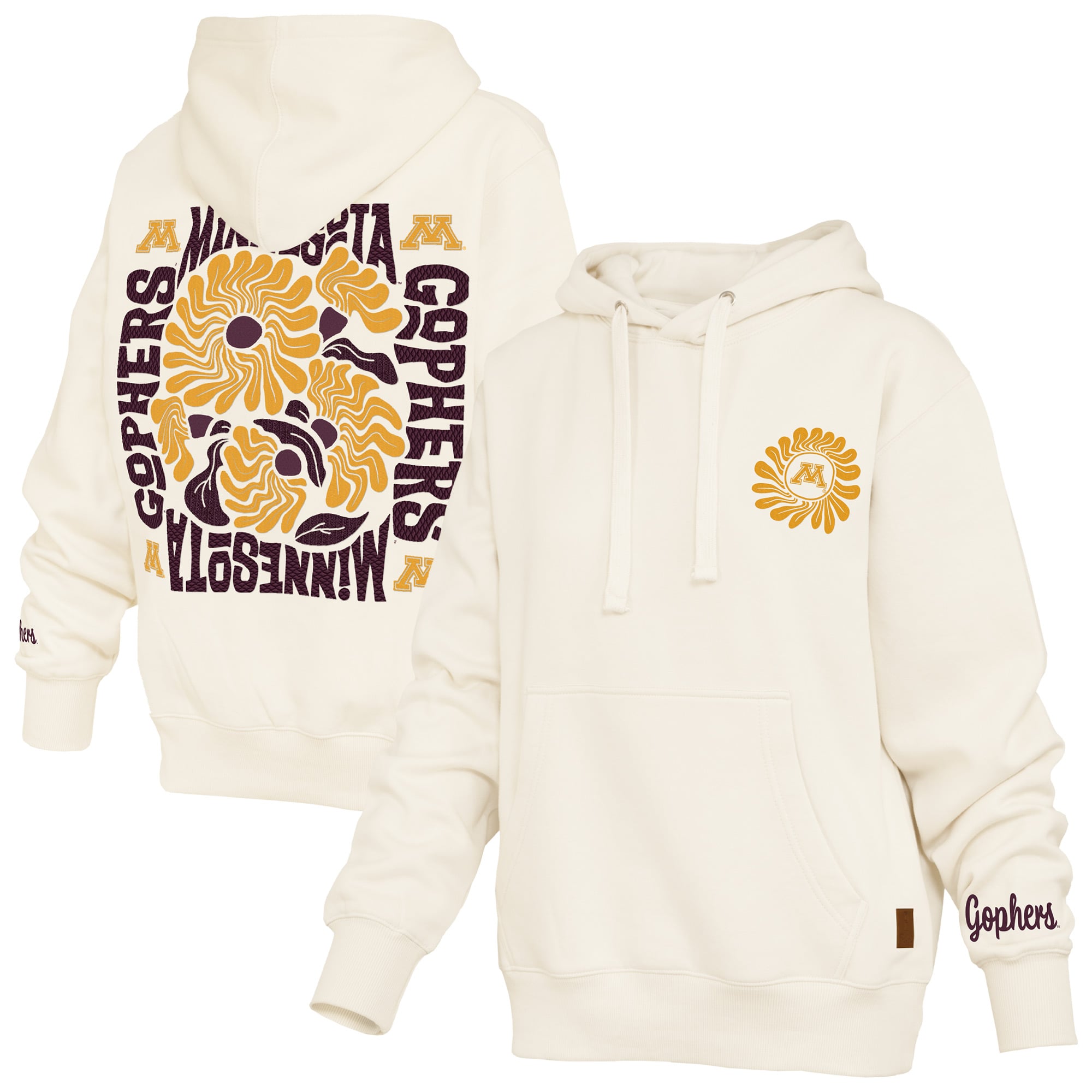 Women's Pressbox  Cream Minnesota Golden Gophers Elena Janise Hoodie