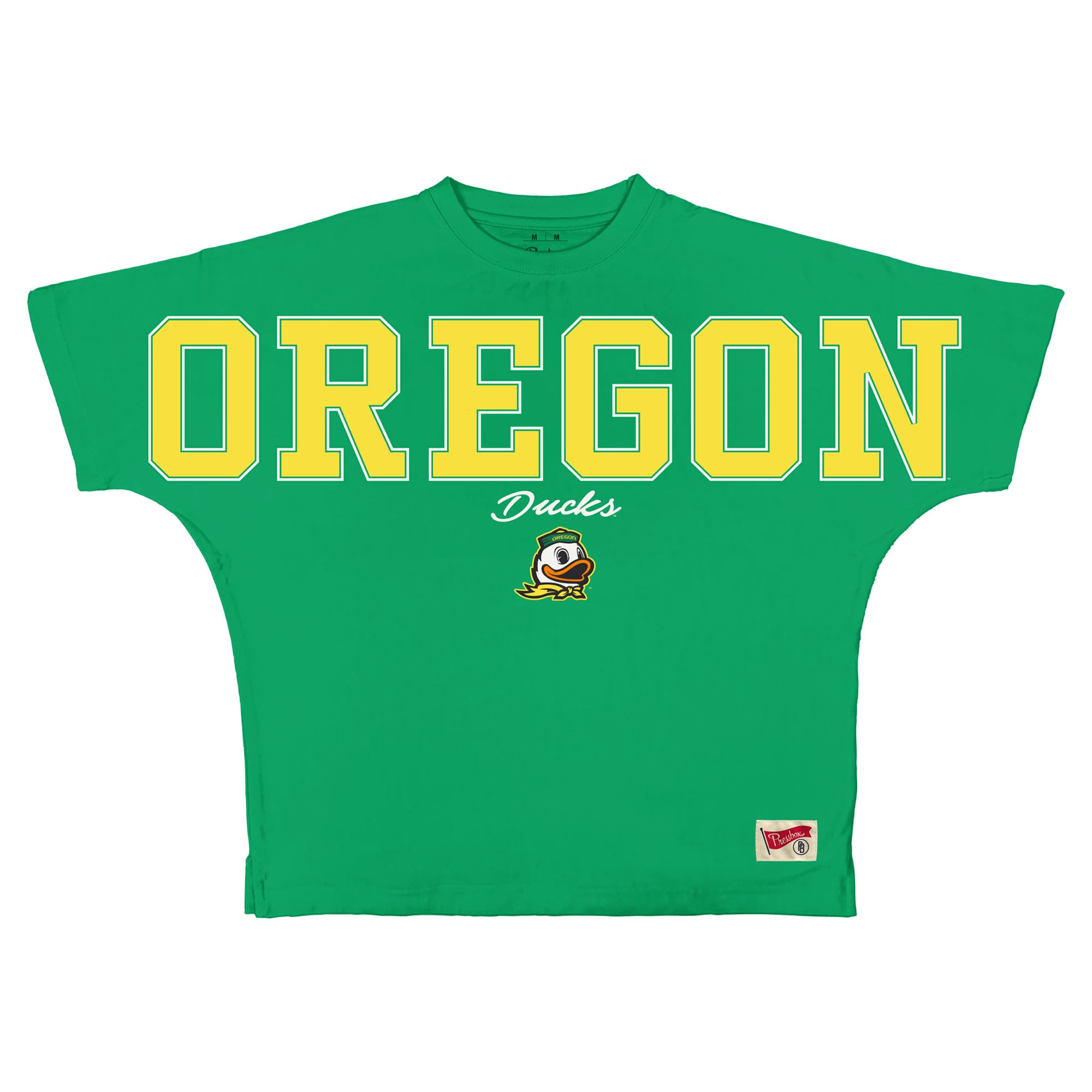 Women's Pressbox  Green Oregon Ducks Flannigan Oversized T-Shirt