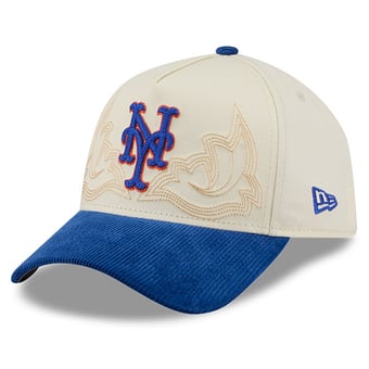 Men's New Era Stone New York Mets Western Stitch 9FORTY A-Frame Adjustable Hat