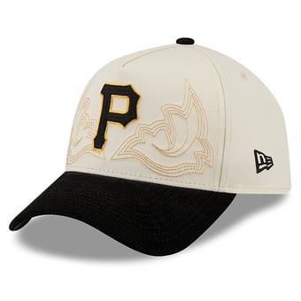 Men's New Era Stone Pittsburgh Pirates Western Stitch 9FORTY A-Frame Adjustable Hat
